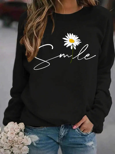 Diana | Vinter Dame Sweatshirt med Smiley Print