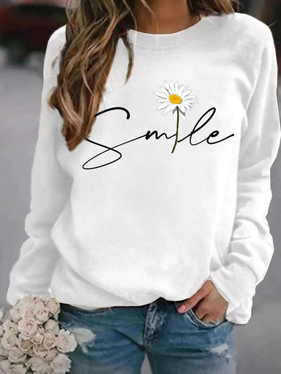 Diana | Vinter Dame Sweatshirt med Smiley Print