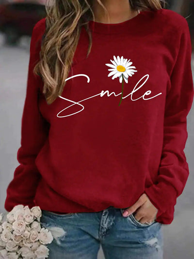 Diana | Vinter Dame Sweatshirt med Smiley Print