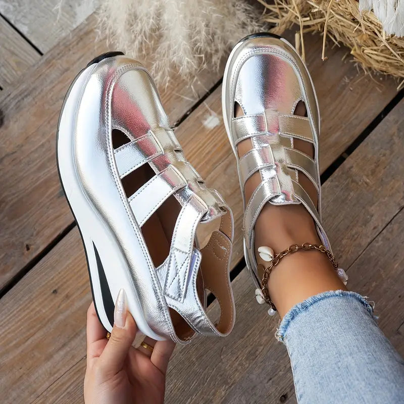 Elfriede | Metalliske Sneakers Stilfulde Og Behagelige