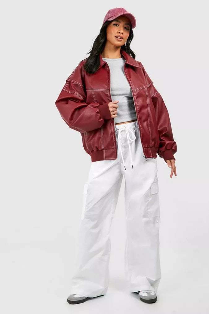 Faye™ | Oversized Læderjakke