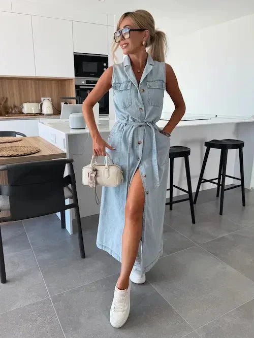 Ivy | Stilfuld Maxi Denim Kjole