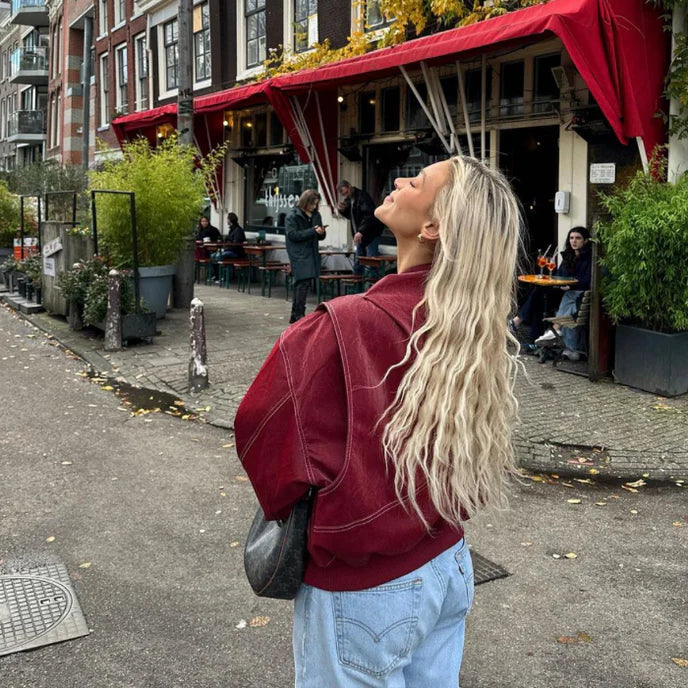Faye™ | Oversized Læderjakke