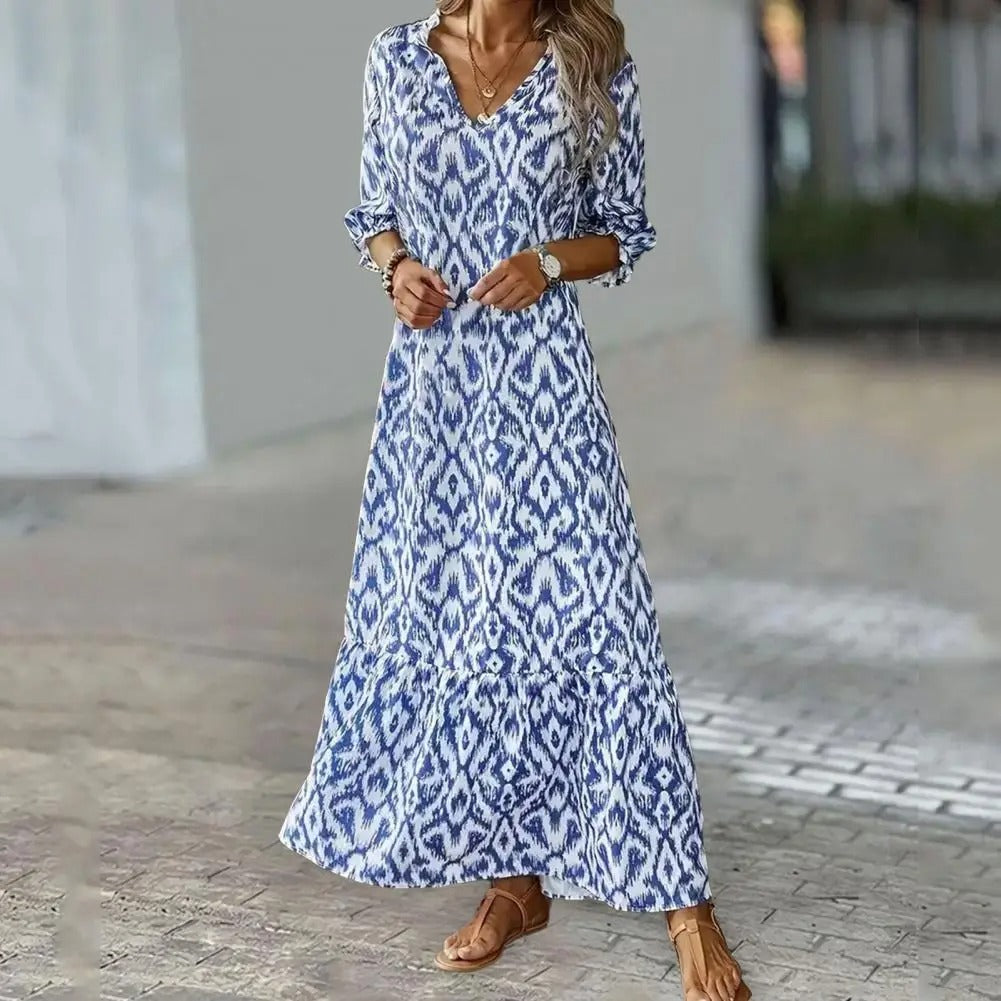 Florina | Stilfuld Maxikjole med Print