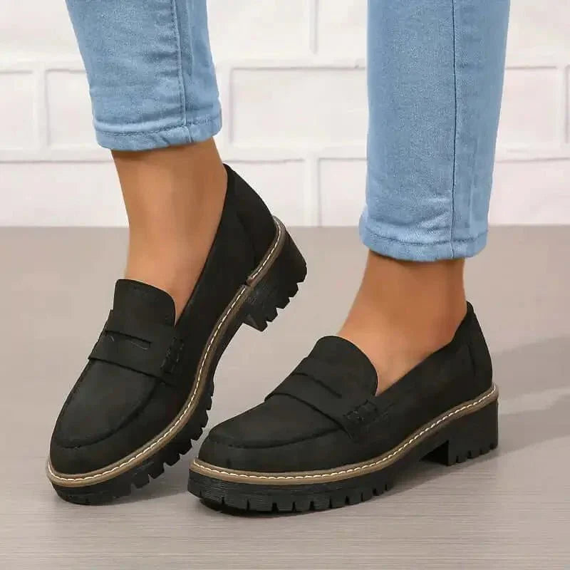 Christella | Dame Slip-On Loafers Med Kraftig Sål