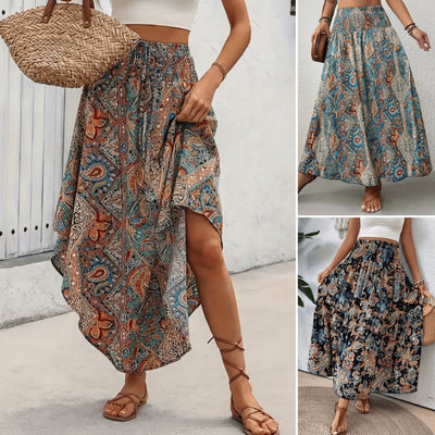 Regitze | Stilfuld Casual Maxi-nederdel med Print
