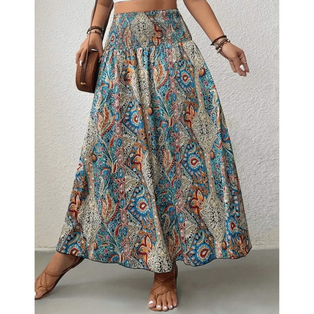 Regitze | Stilfuld Casual Maxi-nederdel med Print