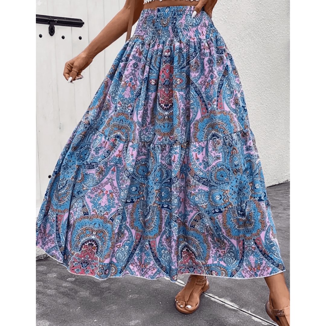 Regitze | Stilfuld Casual Maxi-nederdel med Print