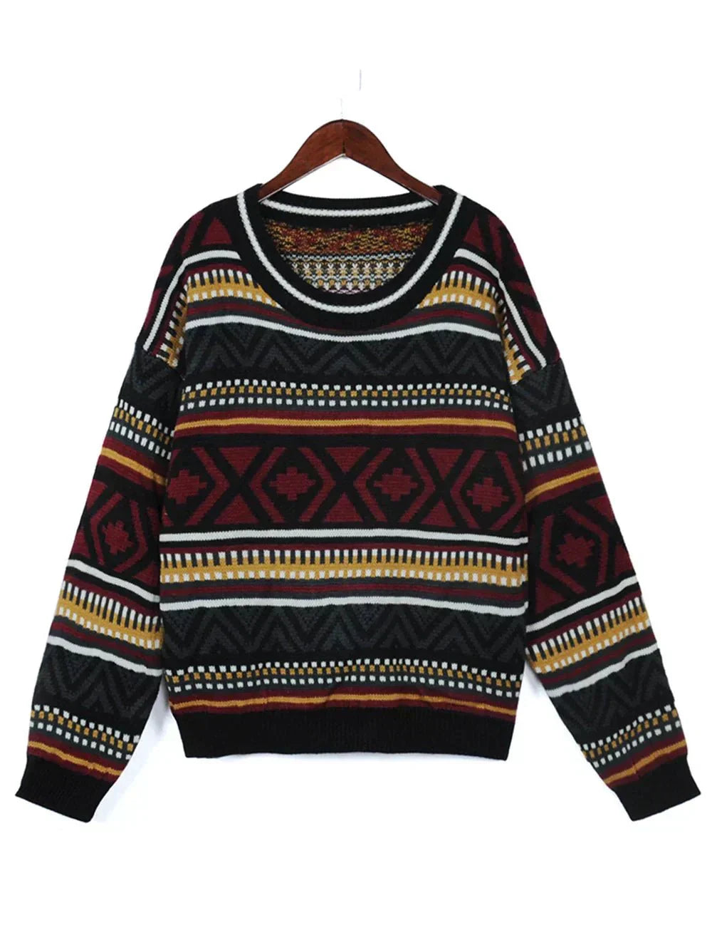 Vilma | Stilfuld Dame Sweater Med Geometrisk Print