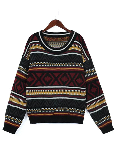 Vilma | Stilfuld Dame Sweater Med Geometrisk Print