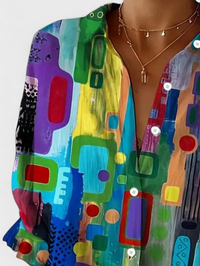 Rose | Kvinders Casual Bluse med Abstrakt Mønster